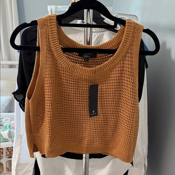 NWT Lulus Brown Sweater Sleeveless Tank - Picture 2 of 4
